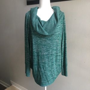 ANA scoop neck sweater in emerald green, XL